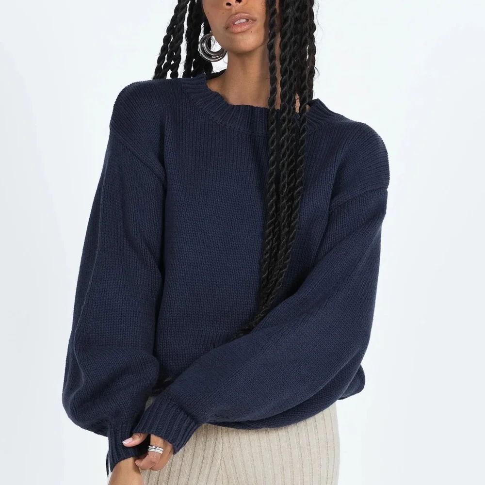 NWT Princess Polly navy Harmony sweater - Picture 2 of 5